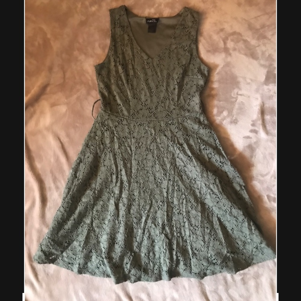 Sage Green Lacy Dress!